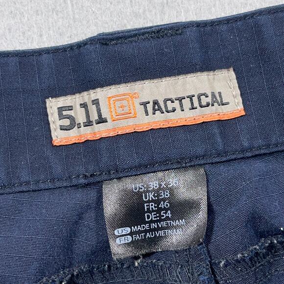 5.11‎ Tactical Stryke Pants Men 38x30 Ripstop Navy Cargo Reflective Utility - Picture 8 of 13